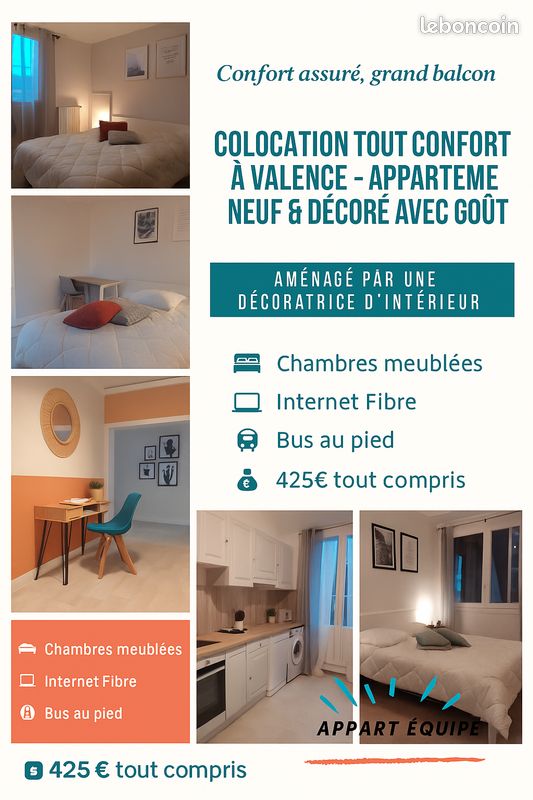 Appartement 6 pièces 95 m² · à Valence · 95 m² · 435 €/mois