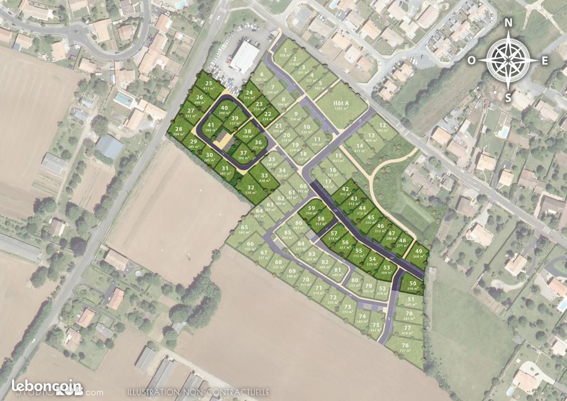 Terrain 337 m² Echire · à Échiré · 40 000 €