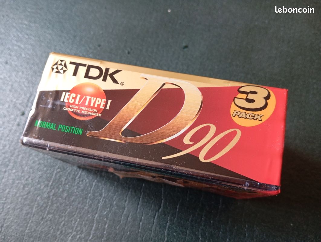 Cassette Audio Vierge TDK D 90 Minutes – Sous Blister – Neuf