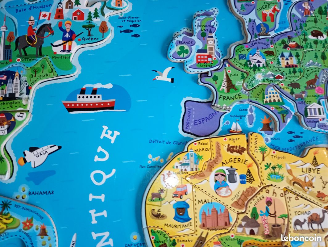 Carte du monde puzzle janod (image 2)
