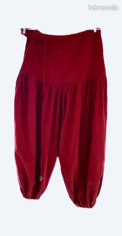 Jupe Sarouel velours rouge MACHA (image 1)