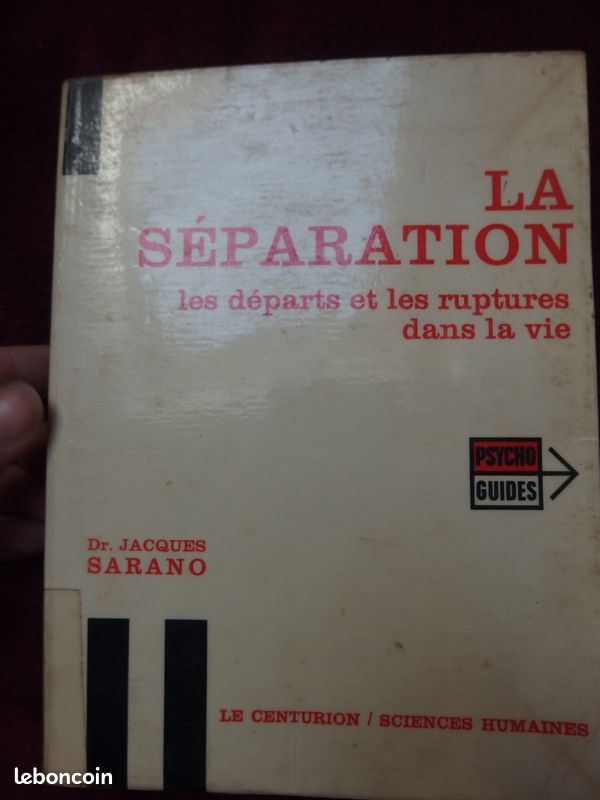 Livre la séparation - dr jacques Sarano psychologie vintage (image 1)