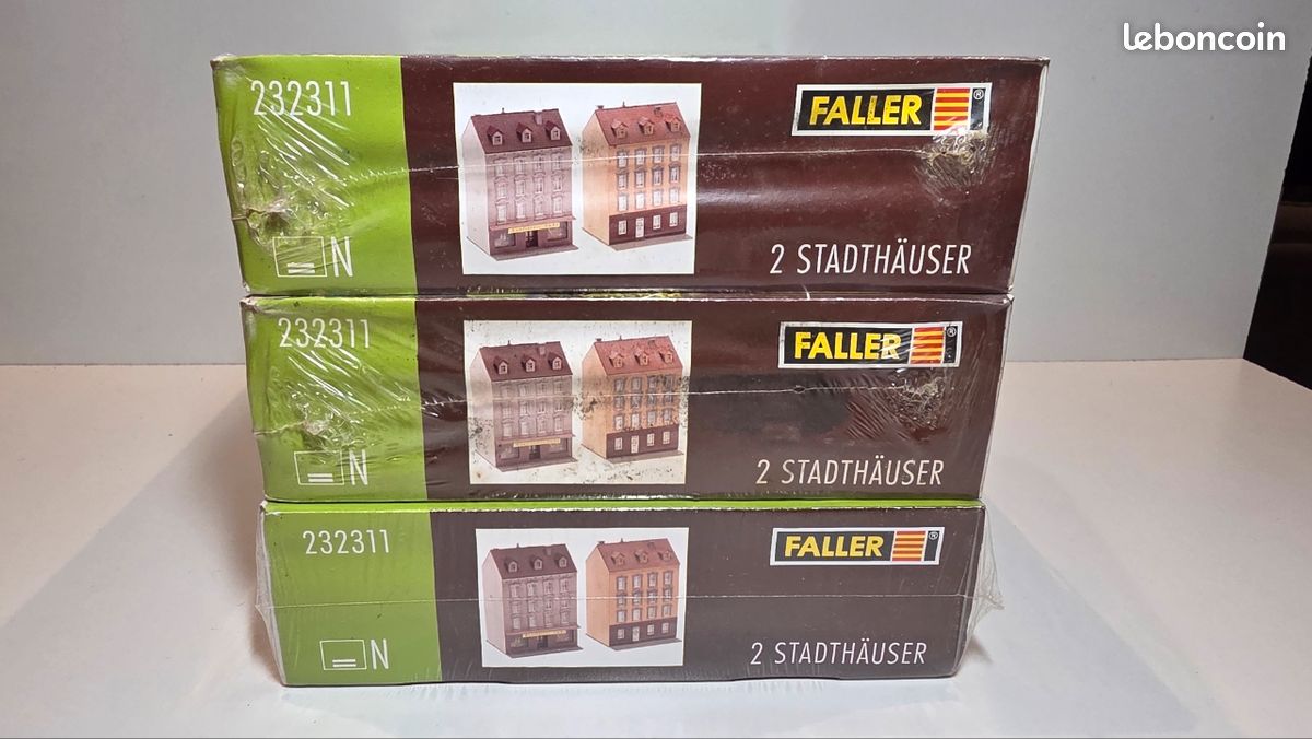 Faller – Kit Maquette Ferroviaire – Maisons De Ville – 2 Pièces – Modélisme – Dès 14 Ans
