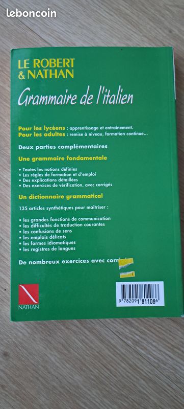 Grammaire de l'italien -le Robert et Nathan (image 2)