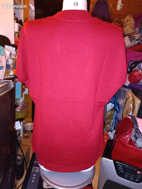 Tunique Noire Décolletée Pour Femme - Taille 38/40 - Occasion En Très Bon état