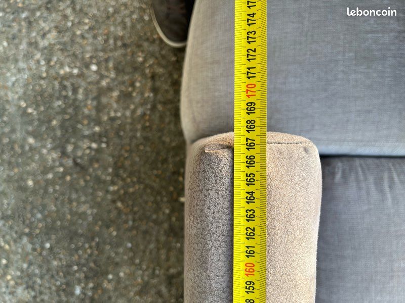 Canapé d’angle gris / beige / taupe (image 6)