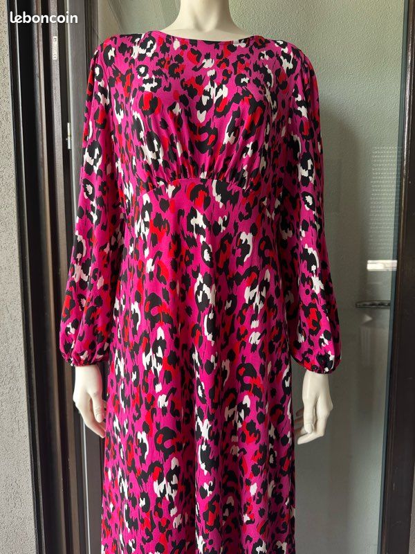 👗 Robe longue à imprimé léopard – SCARTA – Taille L (40) Vêtements