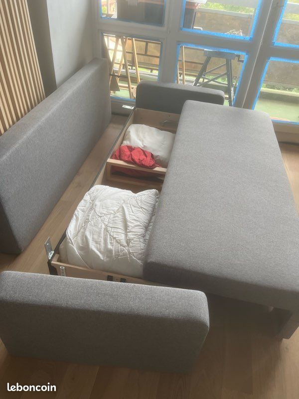 Canapé convertible gris ikea (image 5)