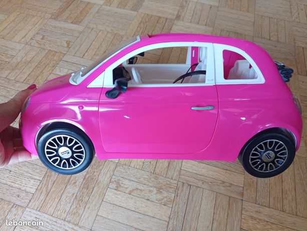 Mattel Barbie Barbie Fiat 500 Rose Voiture De Barbie Fiat 500 Rose