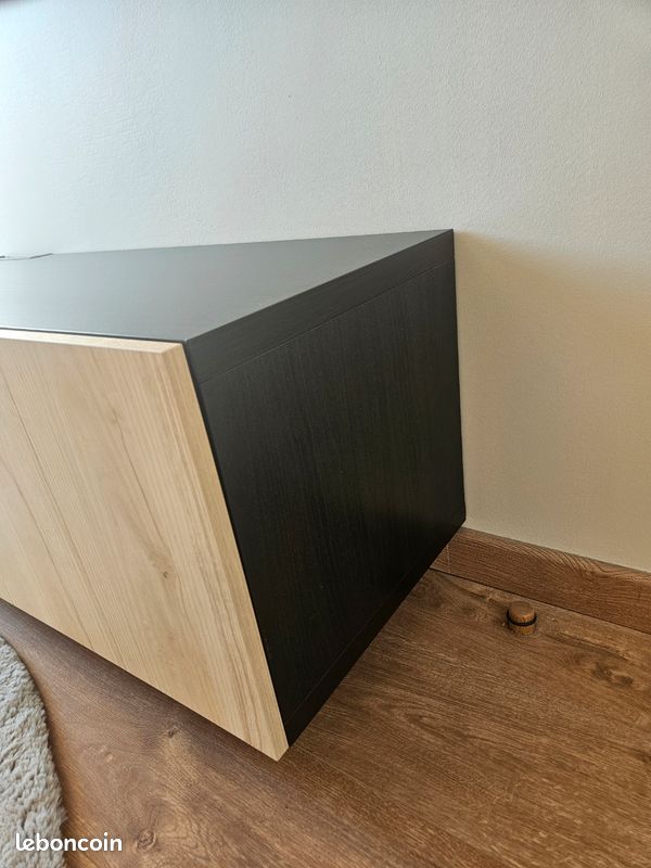 Meuble TV IKEA BESTÅ 180 cm – Noir / effet bois – Très bon état (image 11)