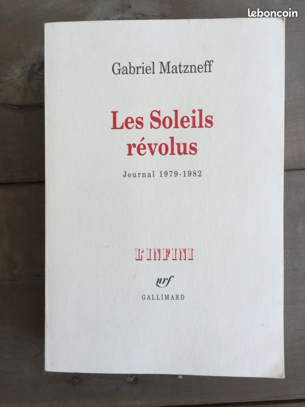 Les soleils révolus - Journal 1979-1982 Gabriel Matzneff (image 1)