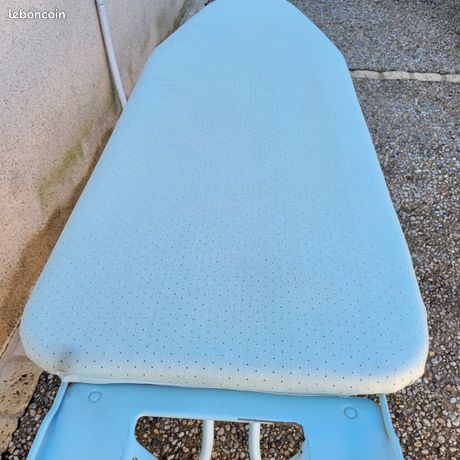 Planche à Repasser Pliable 107x78 Cm - Hauteur Réglable, Légère Et Facile à Ranger, Motif Floral Bleu