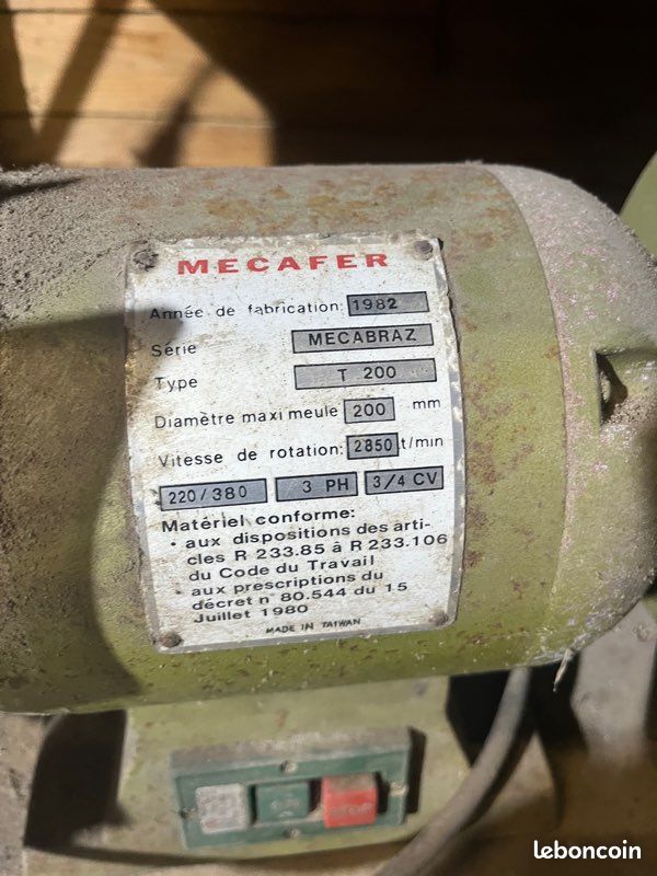 Touret a meuler Mecafer 1982 (image 2)