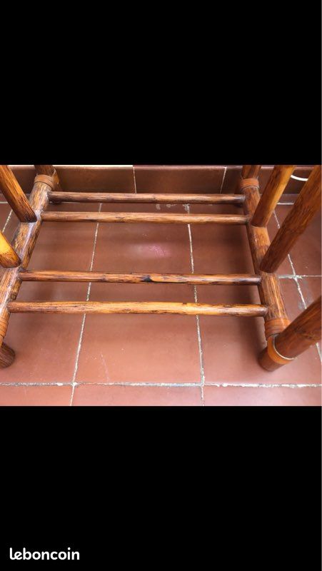 Tables de chevet rotin vintage (image 1)