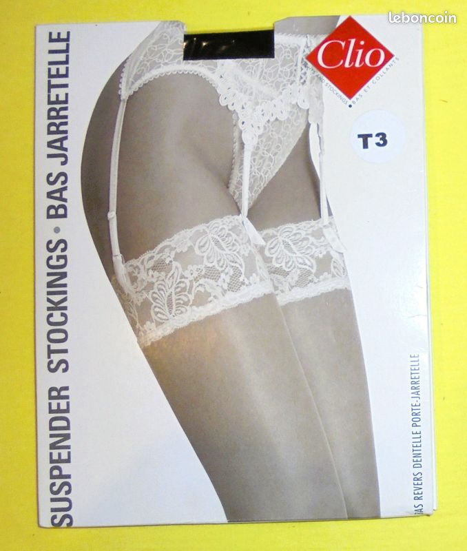Bas «Clio» nylon-lycra, pour porte-jarretelles, Taille 3, vintage, rétro, luxe (image 3)
