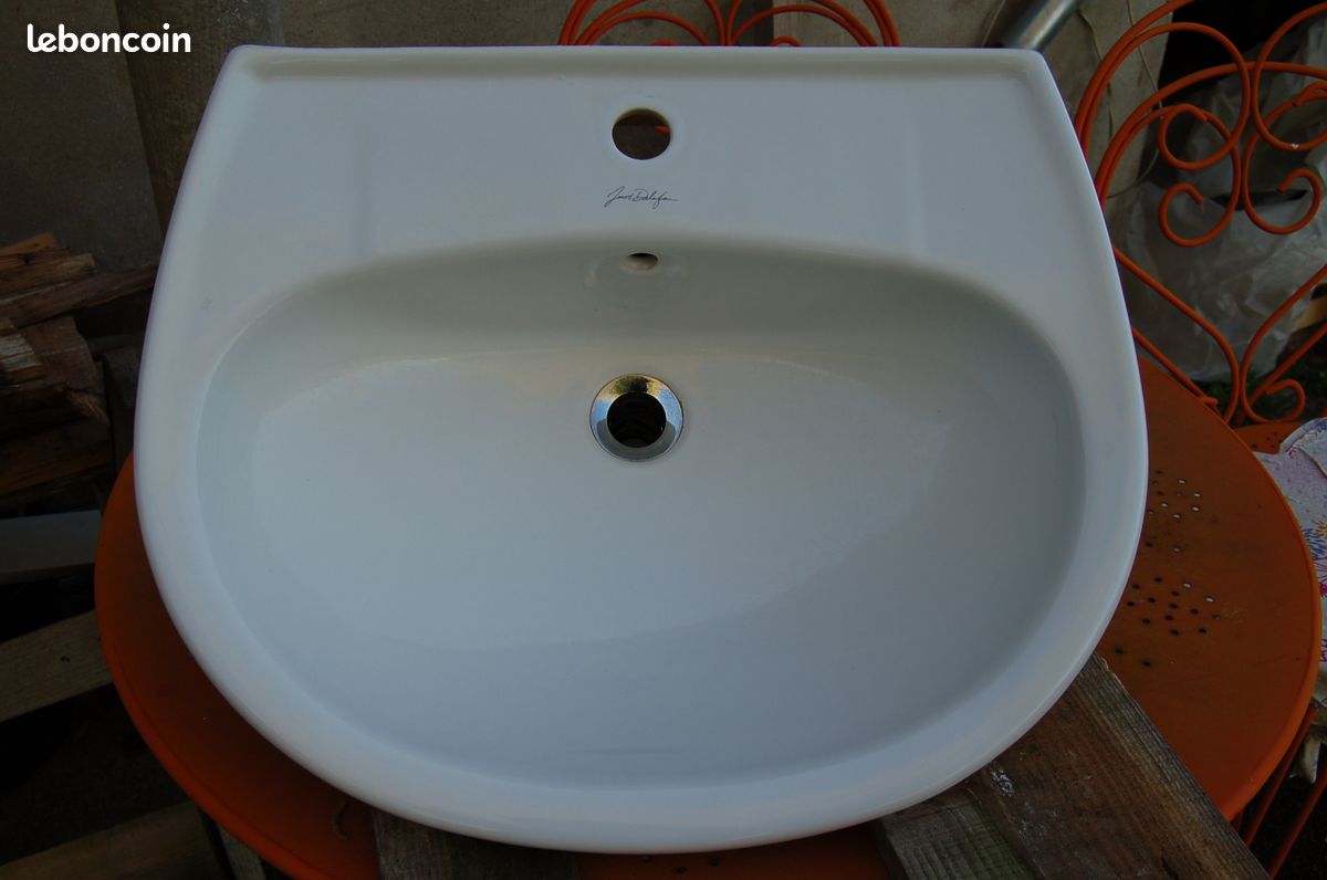 Lavabo Jacob Delafon + colonne + tablette (image 2)