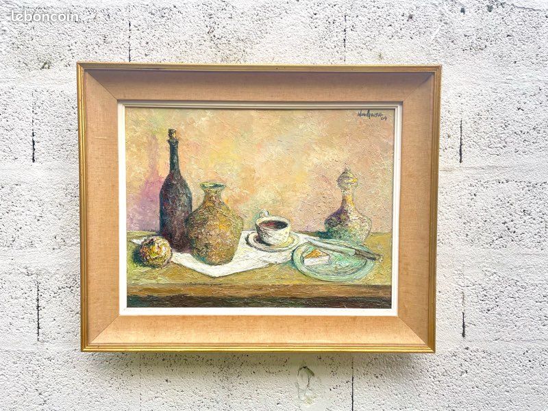 Nature morte à l’huile signée 1960’s (image 1)