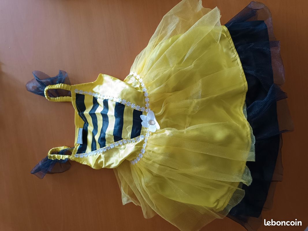 Déguisement abeille robe quasi neuf. Porté une fois (image 1)