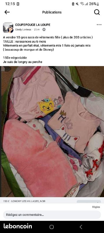 Vêtements fille naissance au 6 mois (image 1)