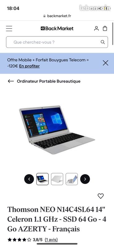 Pc portable Thomson (image 1)