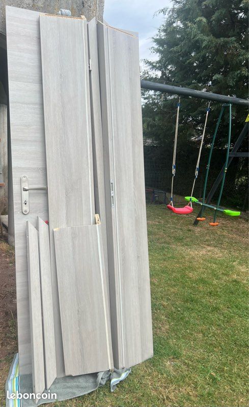 Porte Leroy Merlin chêne gris 83 cm (image 1)