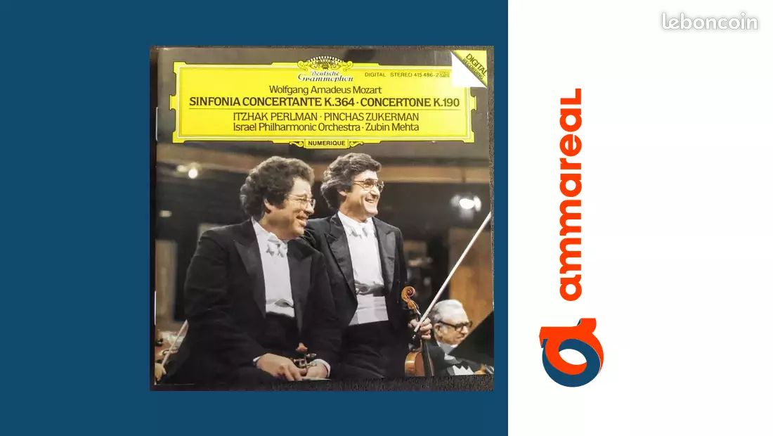 Sinfonia Concertante K.364 · Concertone K.190 - Wolfgang Amadeus Mozart, Zubin Mehta, Israel Phi... (image 1)