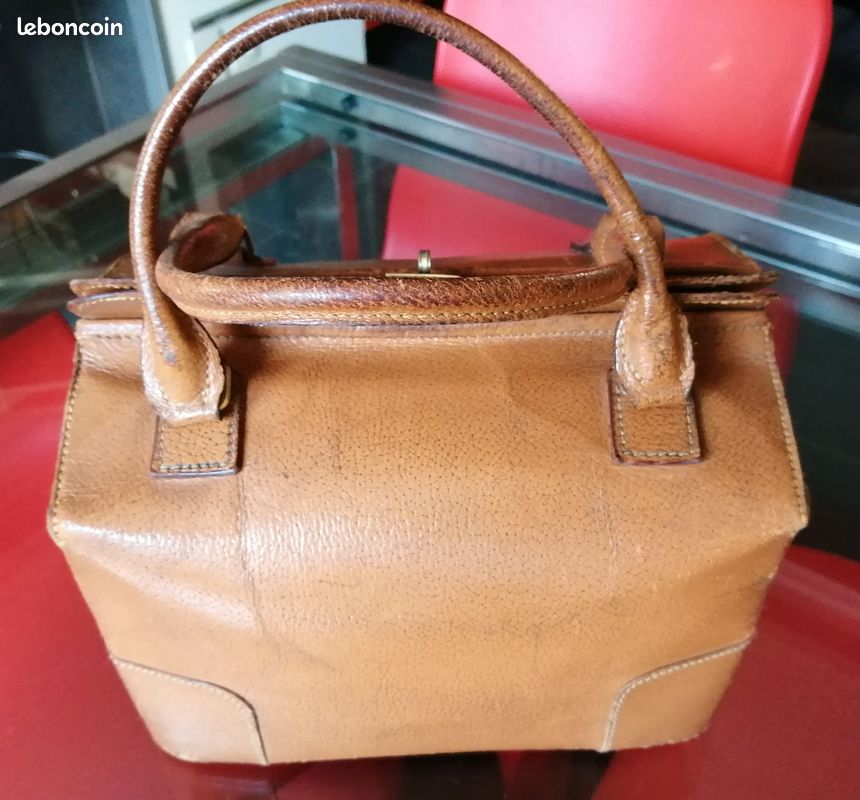 Sacoche fourre-tout cuir vintage (image 4)