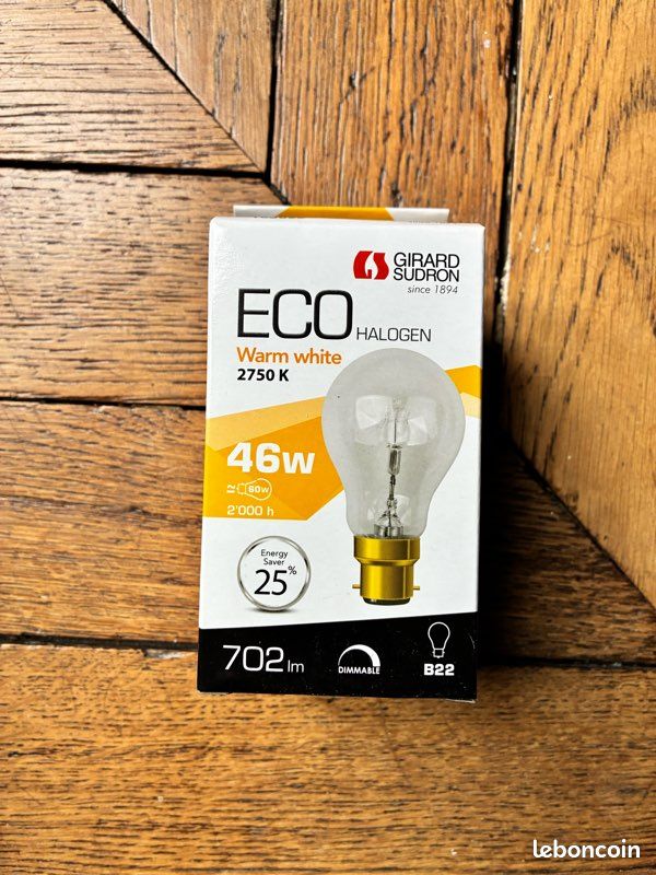 Lot ampoules baïonnette eco halogène 46W (image 2)