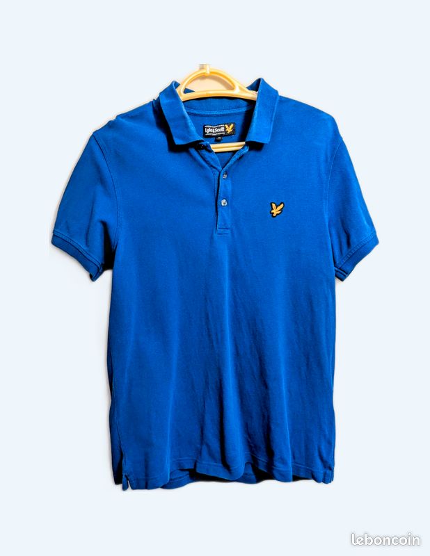 Polo bleu électrique homme Lyle Scott taille M Vêtements