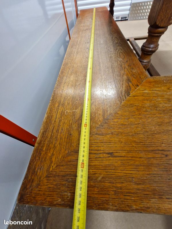 *Trésor d’Artisanat : Banc+Table en Chêne du CHATEAU DE BRIARD – 150 Ans d’Histoire (image 5)