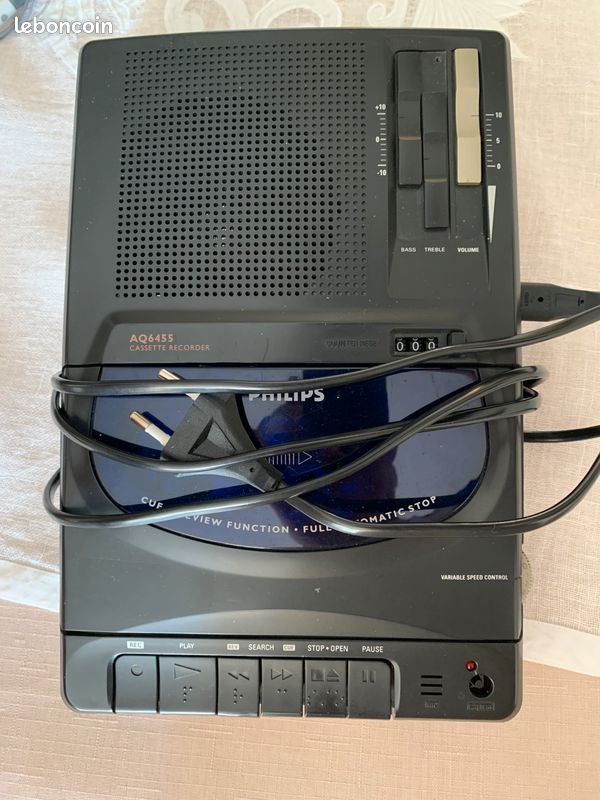Philips AQ6455 Cassette player + 2 Microphones Audio Technica ATR6250 et ATR97 + Cassettes audio (image 6)