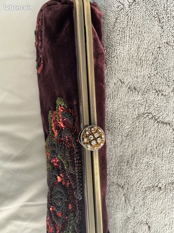 Sac/pochette vintage en velours Armand VENTILO (image 10)