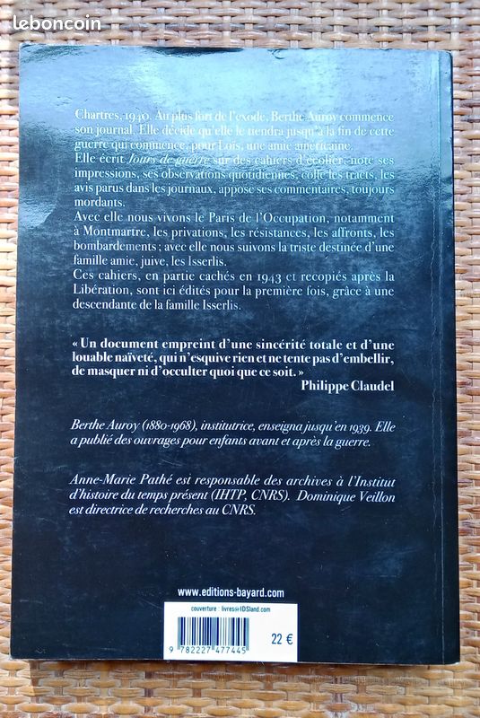 Berthe Auroy Journal de Guerre occupation (image 2)
