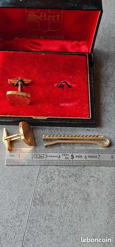Parure Pince à cravate boutons de manchettes | Cercle National des Armées