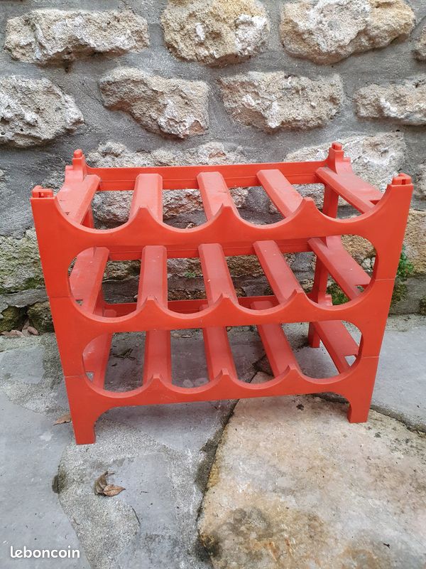 Casier à bouteilles vintage orange (image 2)