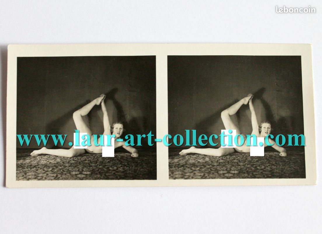 Vue stereoscopique erotique, femme nue artistique, photo erotisme 1920-40  pin-up (46) - Collection