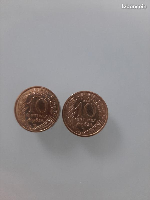 Lot De 10 Pièces De France – 1 Centime à 20 Francs – Cinquième République 1960-2001 – Collectionneur