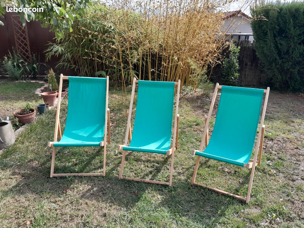 Chaises longue de jardin en bois (image 3)