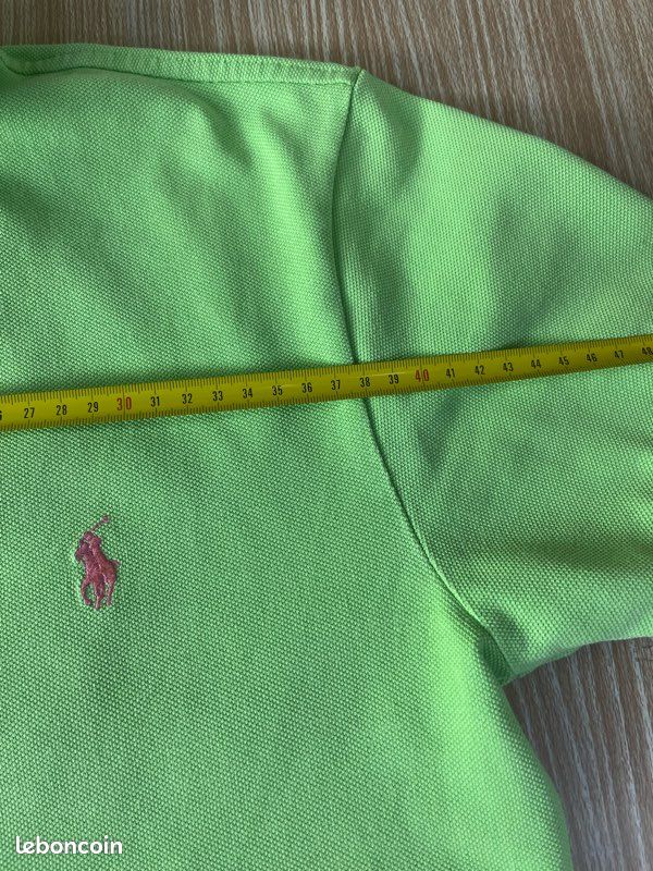 Polo Ralph Lauren logo vert brodé rose taille S (image 10)