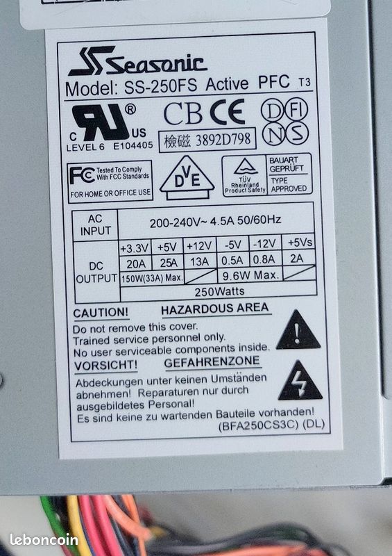 Alimentation PC ATX 250W (image 2)