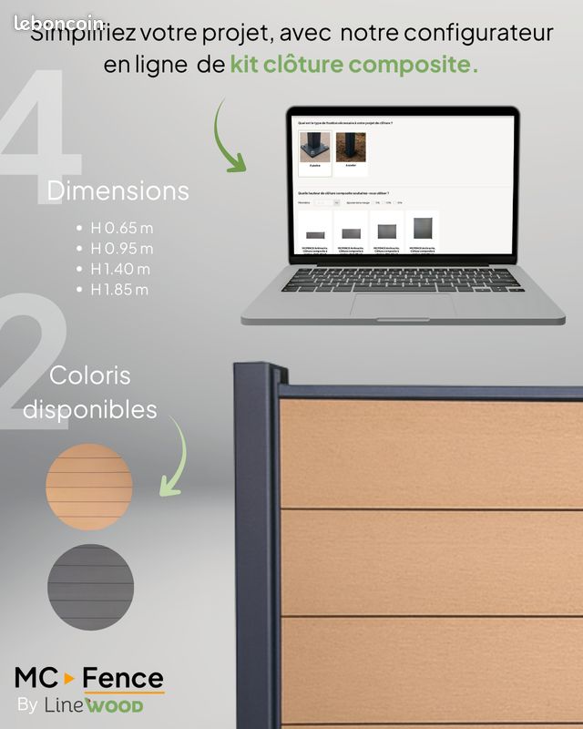 Villeurbanne >>Clôture composite MCFENCE esthétique et solide 🔥 Villeurbanne (image 1)