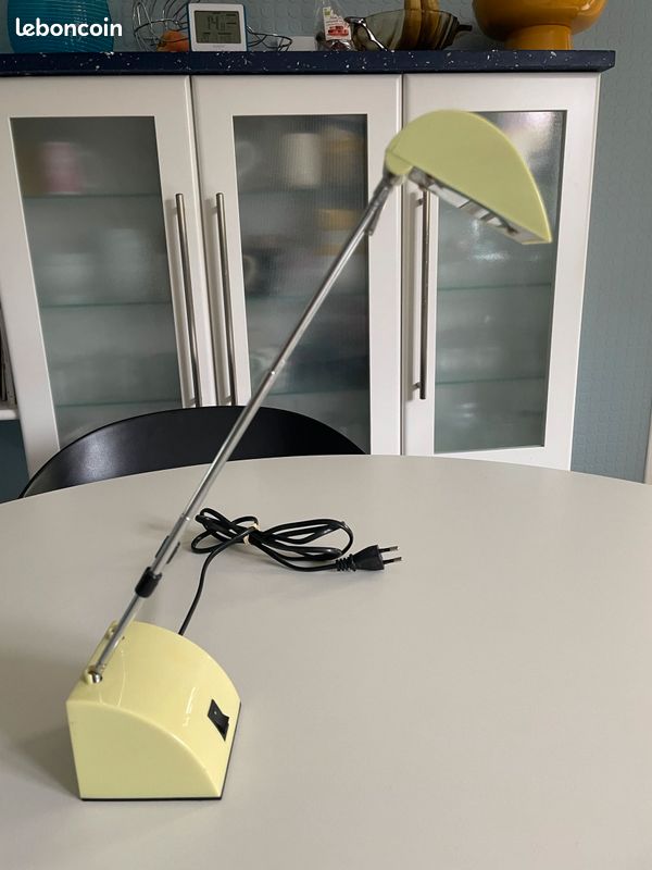 Lampe de bureau vintage télescopique vert menthe (image 1)