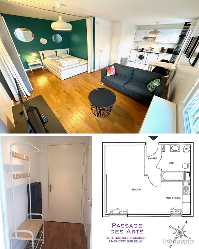 Appartement a louer vitry-sur-seine - 1 pièce(s) - 33 m2 - Surfyn