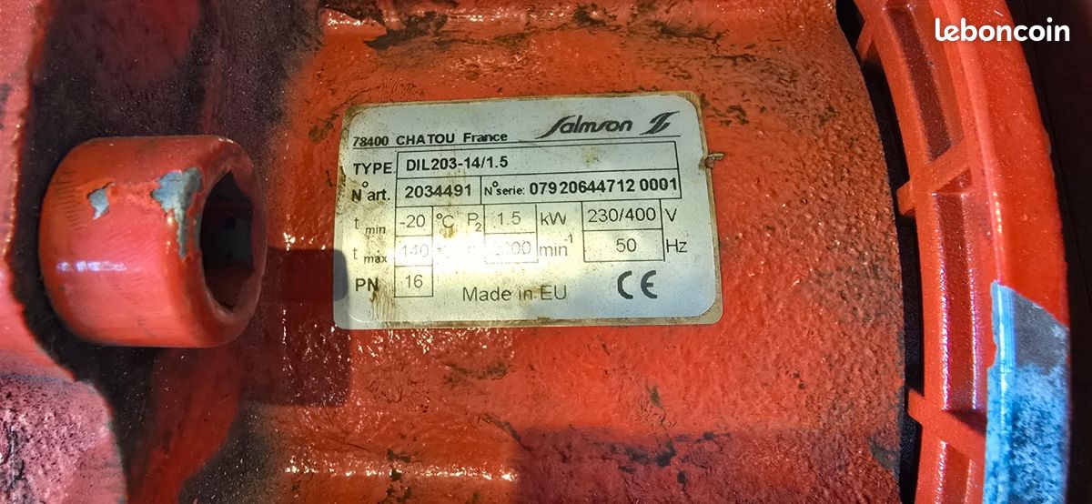 Pompe de chauffage Salmson DXE-40-40 (2028723), Référence en STOCK. Prix