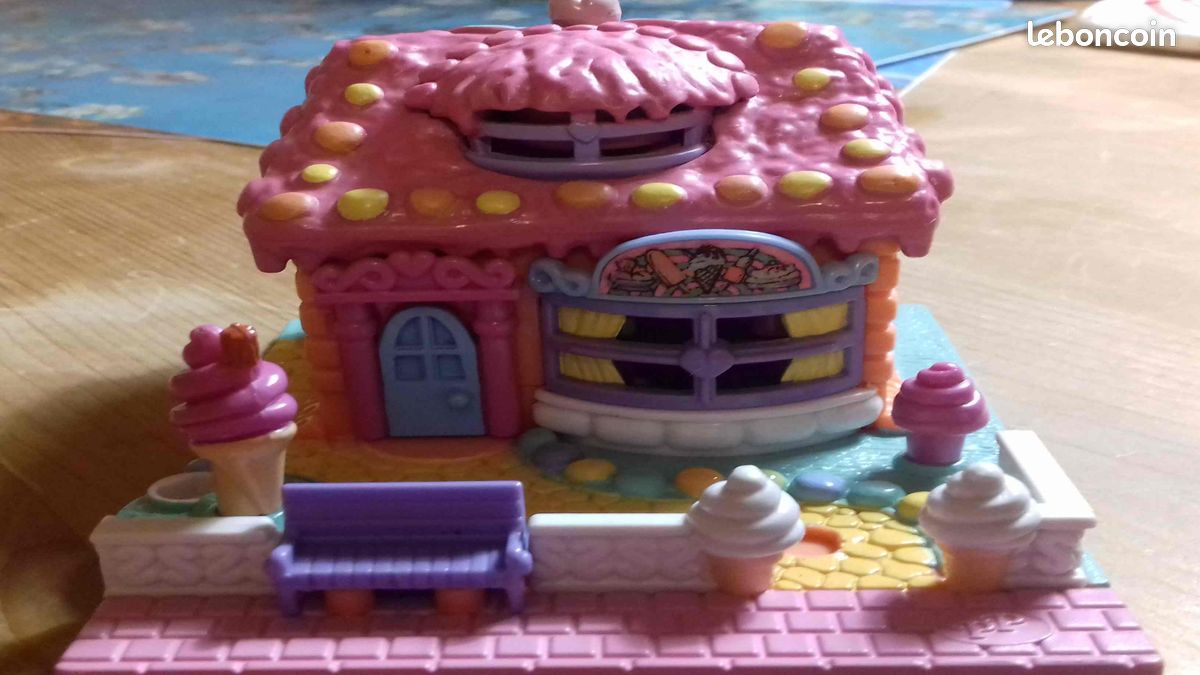 POLLY POCKET 1995 ICE CREAM PARLOR Bluebird Vintage ancien