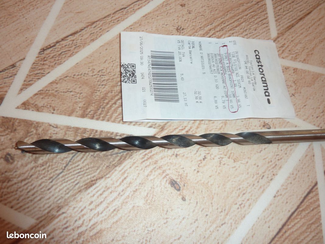 Foret a bois bradpoint 10 mm par 25 de long (image 1)