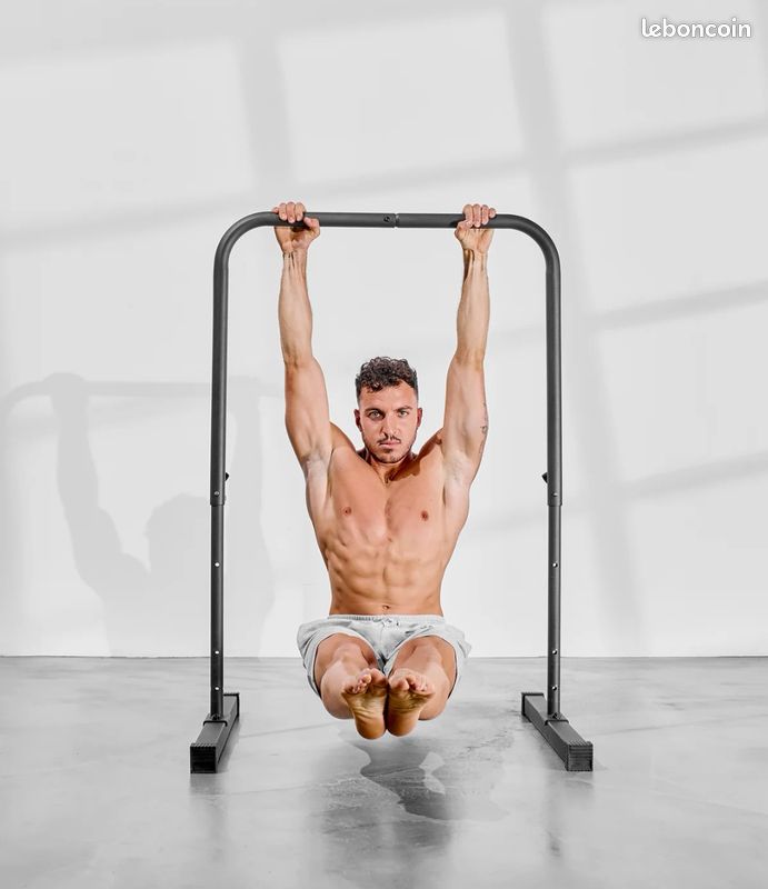 Barre De Traction Eric Flag Réglable 105-210 Cm – Sans Fixation, Acier, Charge Max 300 Kg, Pour Muscu Et Calisthénie