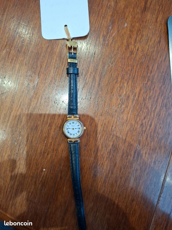Montre Yema Paris Quartz Femme - Boîtier PVD Noir, Fonctionne, Occasion