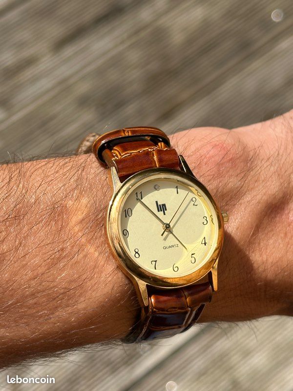 Bracelet De Montre Cuir Marron - Stock Ancien LIP De 1985 - Neuf Sans étiquette
