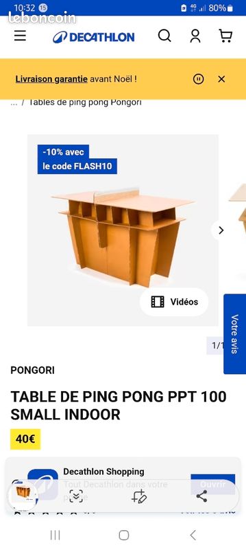 Mini table ping pong (image 2)